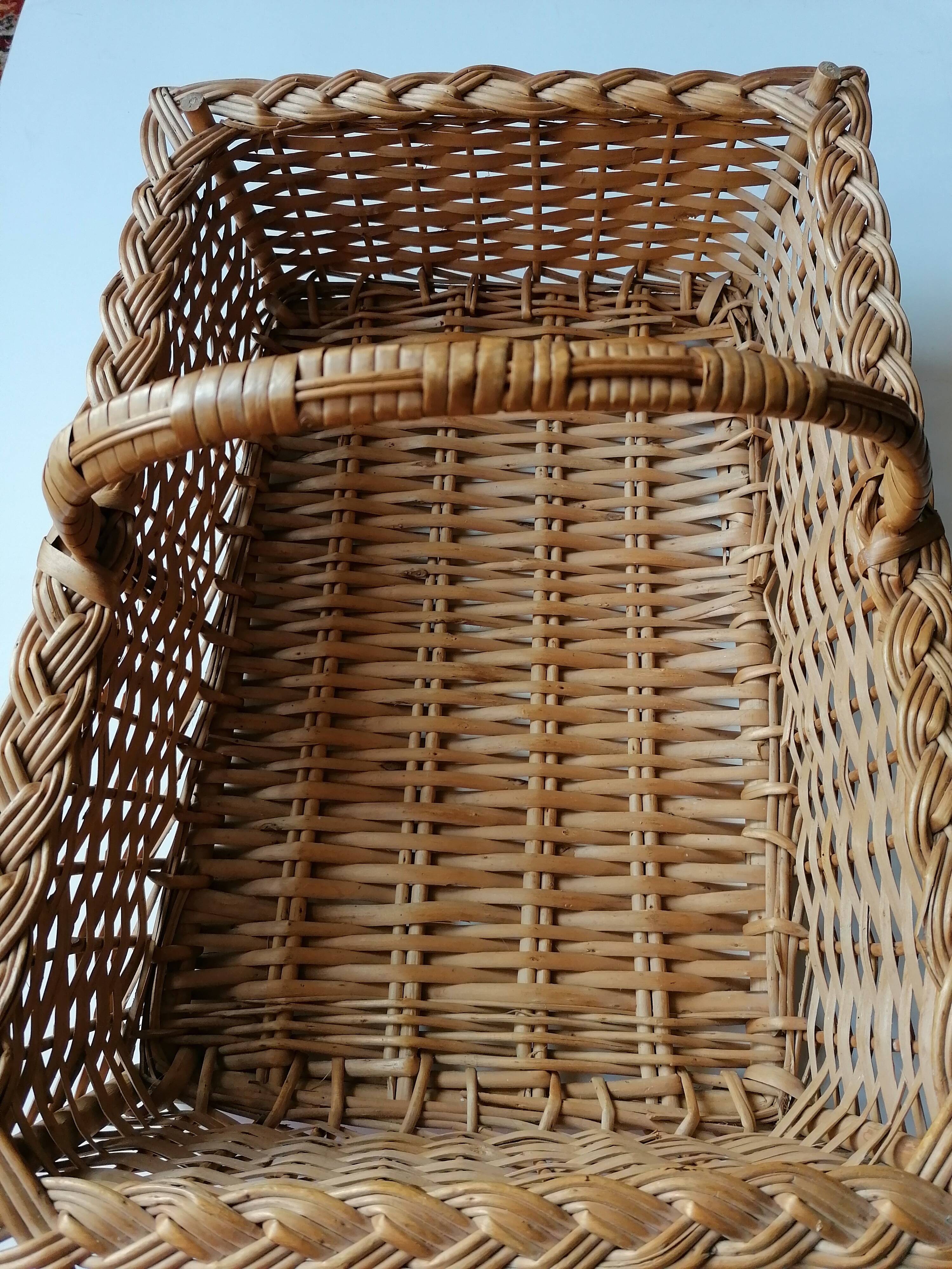 Picking rattan basket
