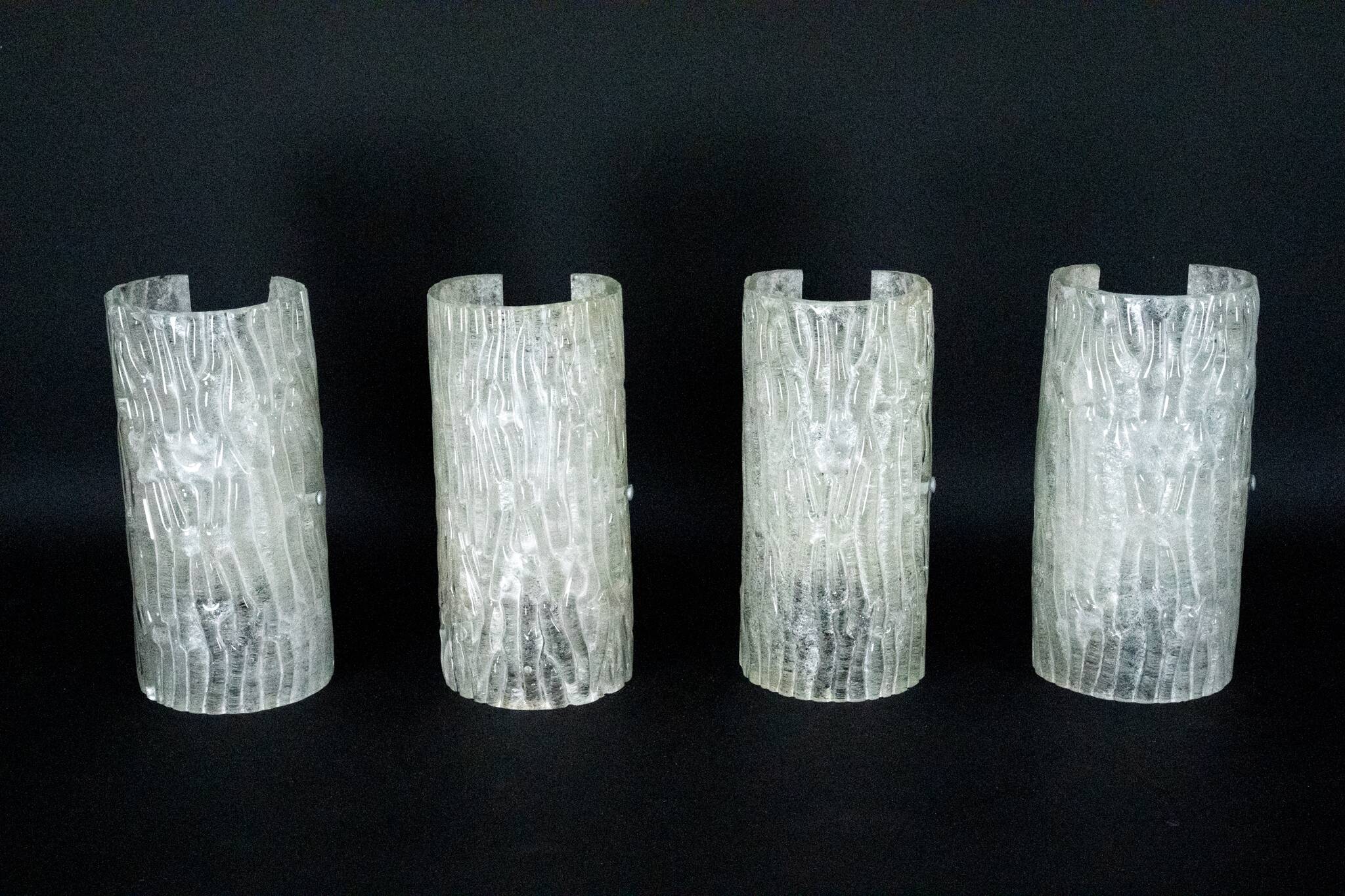 60s Toni Zuccheri Venini Murano glass sconces, horizontal or vertical.