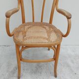 Michael Thonet armchair in curved wood and canework 1930