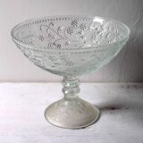 Pressed Glass Pedestal Bowl: Cibulak Pavel Panek Design / 1974