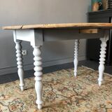 Old flap round table