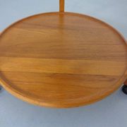 Danish Teak Bar Cart with Removable Tray, 1960s