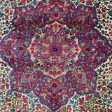 Tapis tribal antique 332x240 cm laine oriental tapis fait à la main rose, violet, vert
