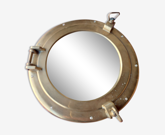 Hublot miroir en laiton