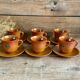 6 vintage "volcan" cups