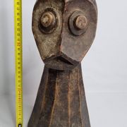 Tribal wooden sculpture, African ritual art, Kalunga Bembe head, 31 cm