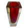 Small red vase made of Murano glass.