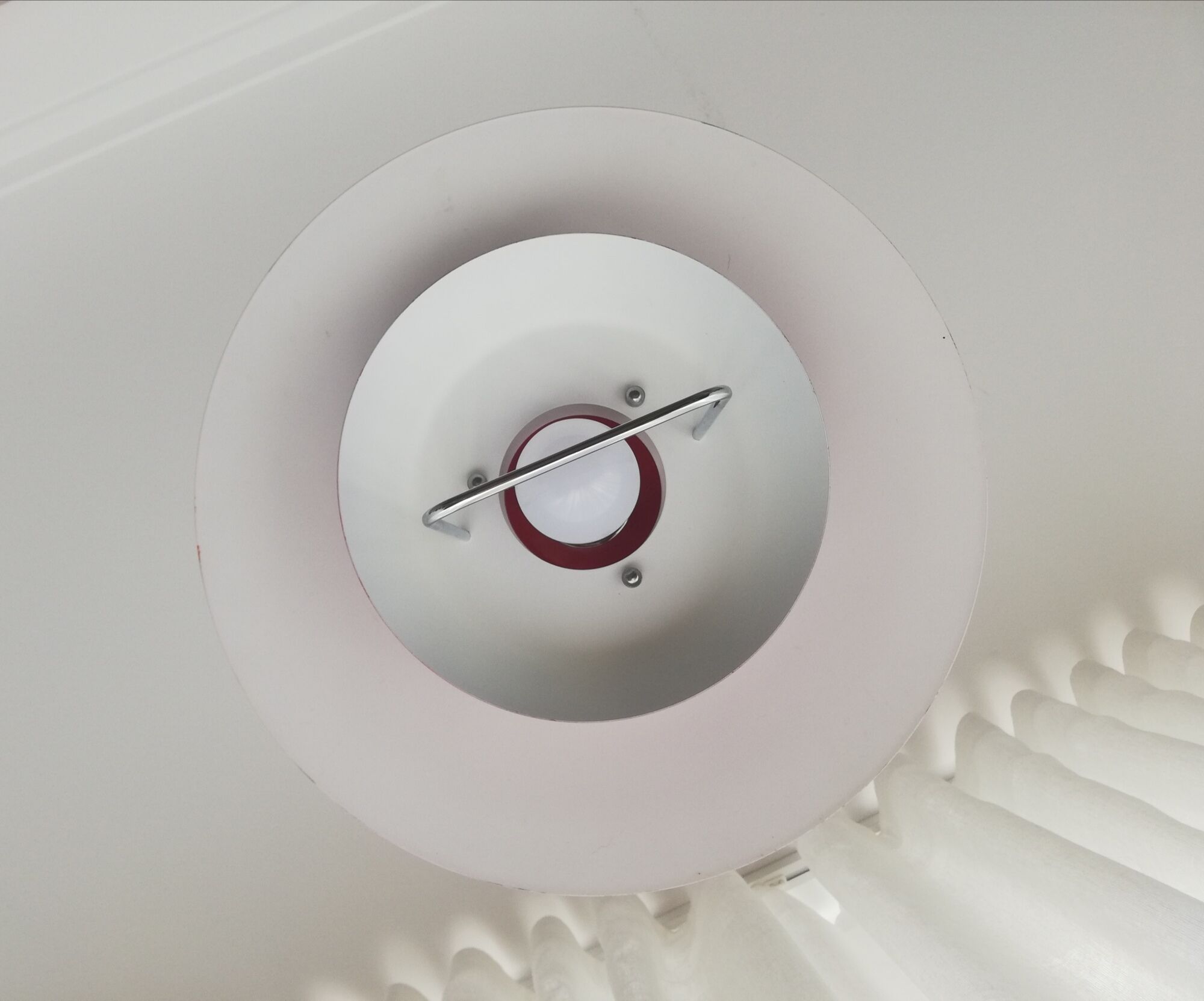 Red pull-down Scandinavian design ceiling lamp Berga by Markslöjd Sweden