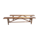 Former pair of pine benches 2m10
