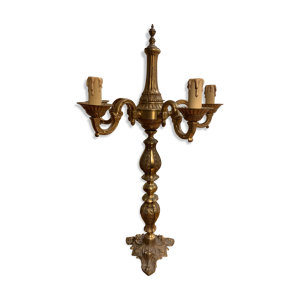 lampe 5 branches en bronze - massif