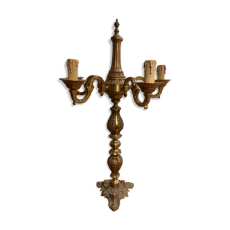 Lampe 5 branches en bronze massif