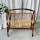 Bamboo and rattan magazine rack