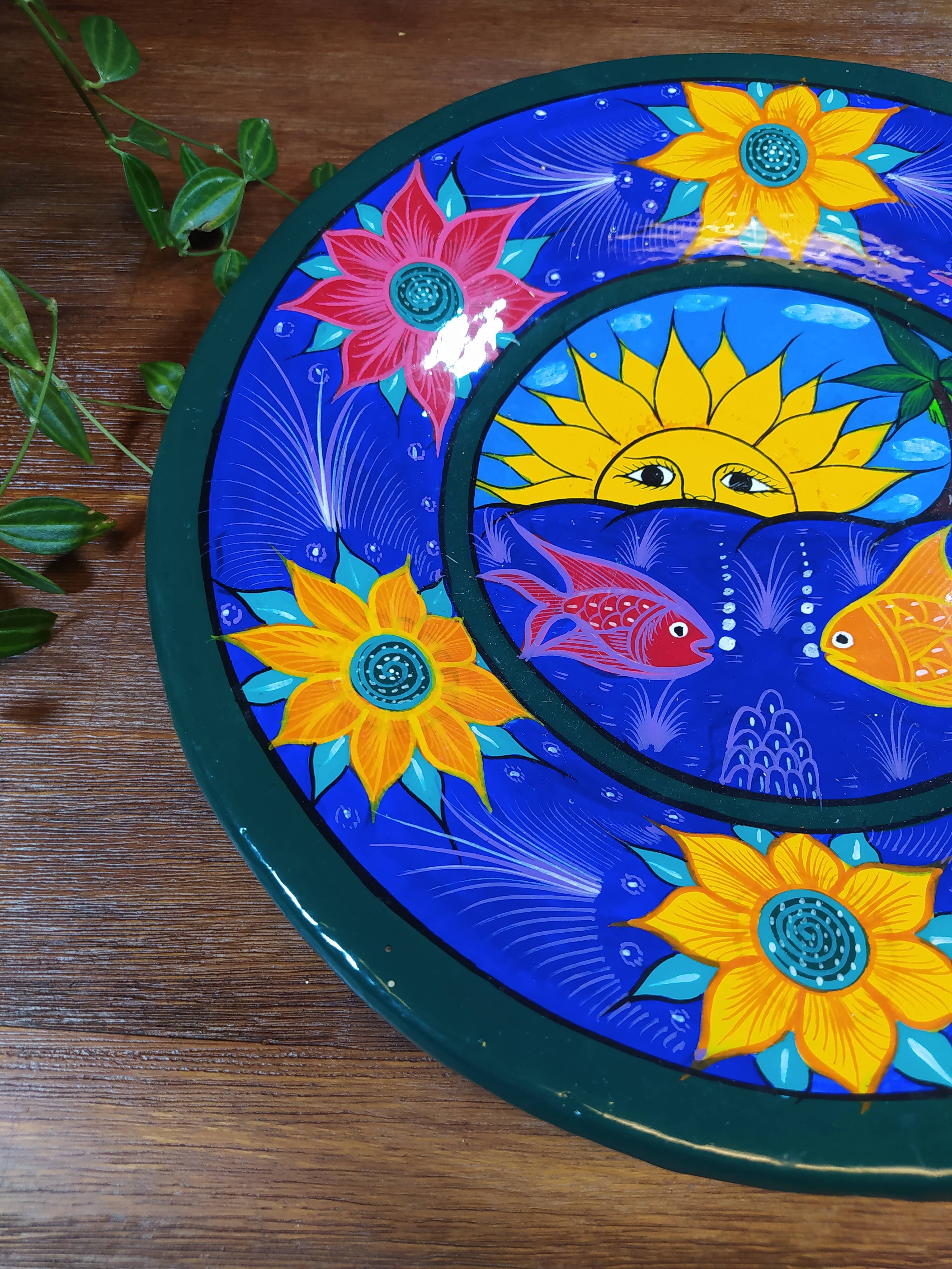 Assiette Décorative Multicolore