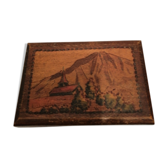 old lacquered wooden box