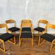 Set of 6 vintage bentwood sleigh chairs by Baumann - 1960s