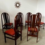 Lot 6 old Italian design bentwood chairs from the 70s vintage