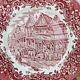 6 plates earth of iron red Royal Tudor model 17th century England ironstone