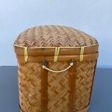 Woven rattan trunk