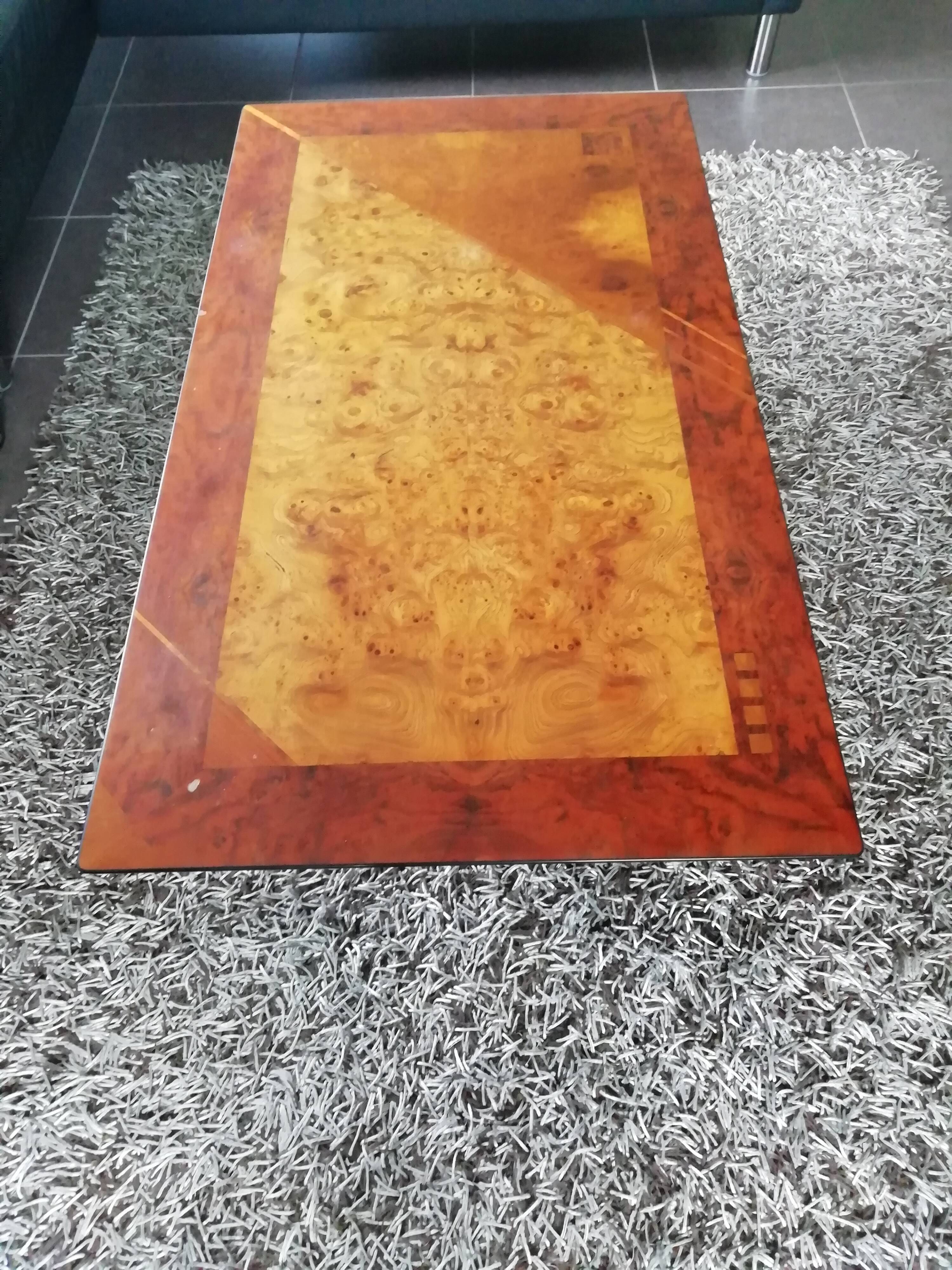 elm burl coffee table