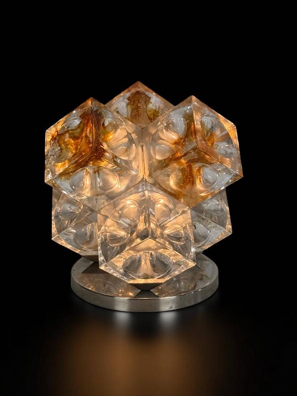 Lampe cubes en verre de stella par poliarte verona desing albino poli '' 197
