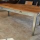 Table de ferme en chêne massif ,2 tiroirs, 2 rallonges,