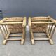 Set of 2 chairs in raw wood and straw from the 50s