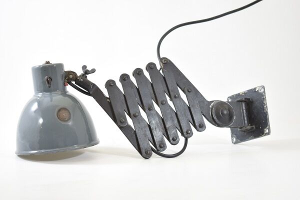 Industrial wall lamp scissors, Rech, 1930