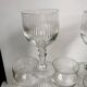 Ensemble de 8 verres à pied en verre moulé années 30 début XXème