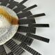 60s 70s Brutalist wall lamp wall light iron & glass by Honsel Leuchten