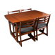 Retro teak 1960s portwood extending dining table & four chairs