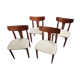 Danish chairs in teak fabric buckles
