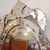 Large oval Venetian mirror with closed sides, 1940