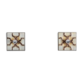 Set of 2 fat lava wall sconces, 1970
