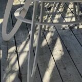 White metal table