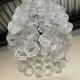 Hexagonal glass Cascade chandelier attributed to Av Mazzega, 1970s.