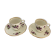 Two porcelain cups with violets