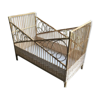 Rattan child bed