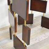 Vintage screen in wood and brass