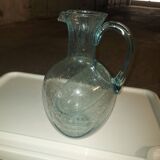 Biot blown glass decanter with ice cube tank