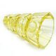 Art Deco vase, yellow crystal, designed by J. Hoffmann, Czechoslovakia, 1930s