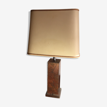 Lamp motif leaves encrusted on copper 1970
