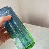 Vase vintage scandinave bleu et vert de Benny Motzfeldt pour Randsfjord