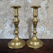 Pair of brass candlesticks