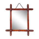 Old mirror in turned wood