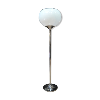 1970 chrome metal and plexiglass design lamp