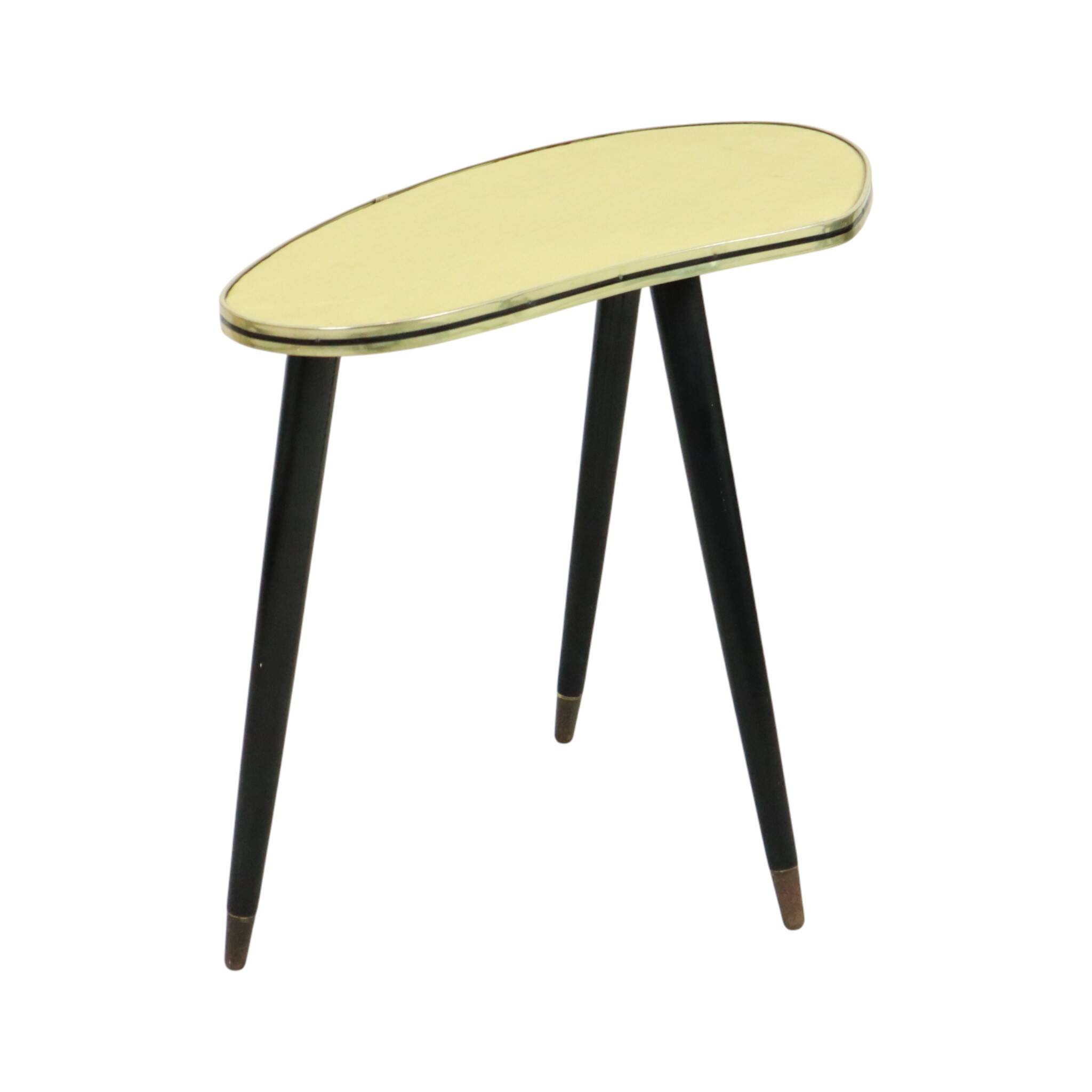 Table de plante rockabilly vintage années 1950 avec pieds coniques