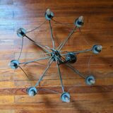 8-branch wrought iron chandelier