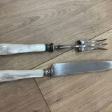 Knife set, mother-of-pearl handles