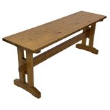 Vintage Scandinavian modern pinewood bench from the 1960's