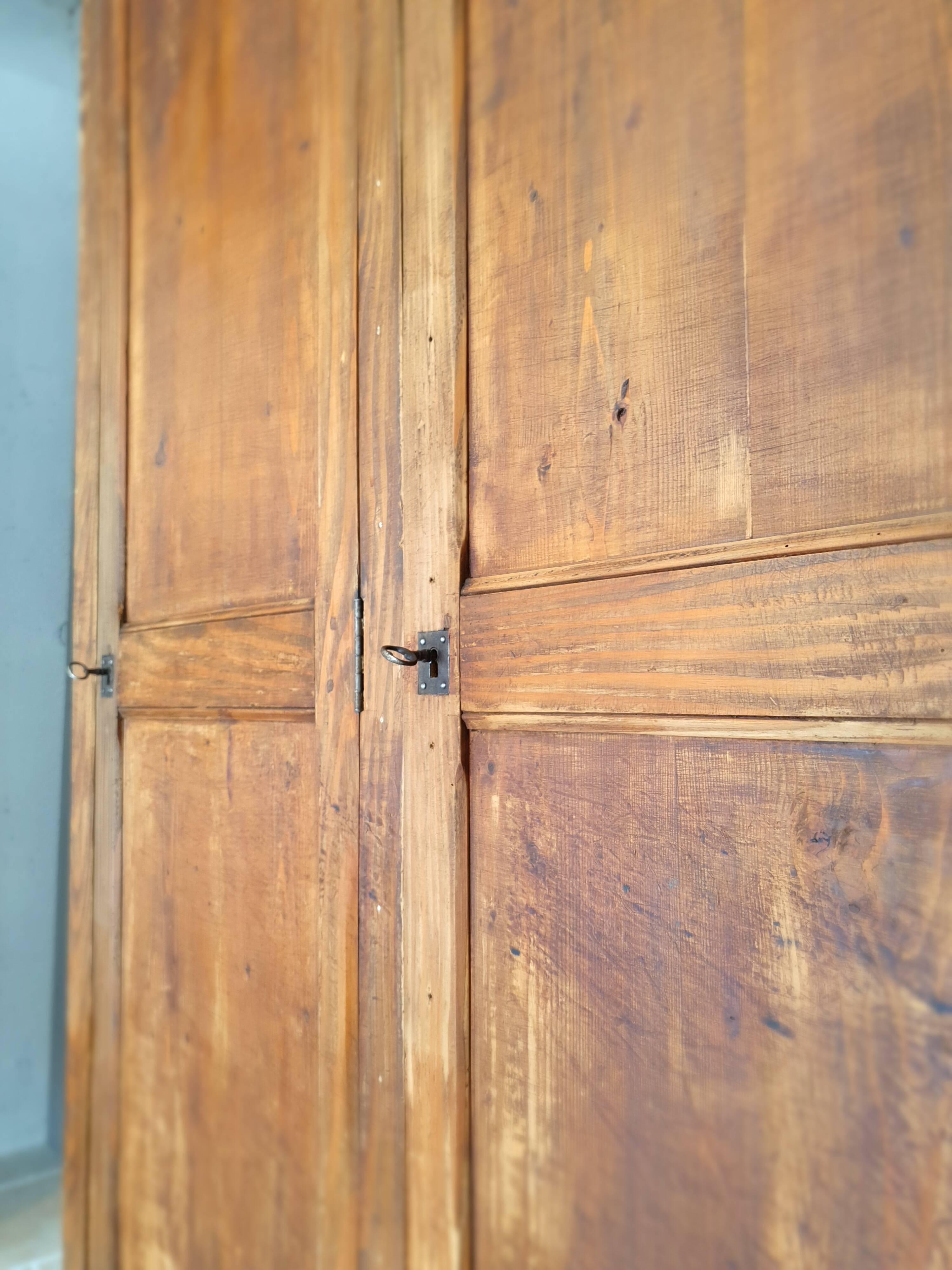 Parisian wardrobe in raw wood
